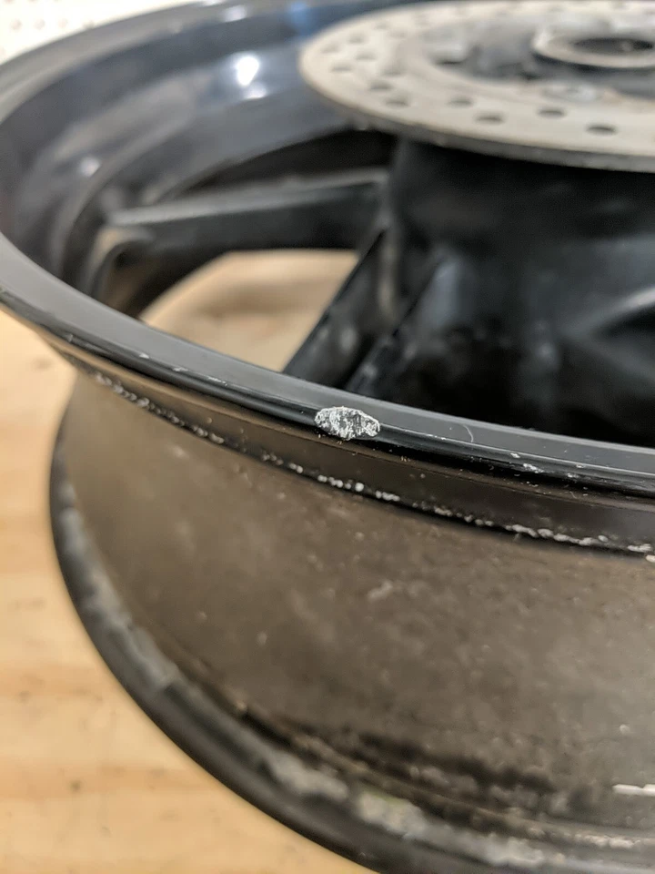 1996 Honda CBR900RR Rear Wheel Rim Straight 42650-MAS-670ZA - Image 3 of 4