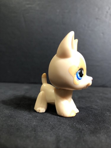 Littlest Pet Shop 1447 cane cucciolo pastore tedesco marrone chiaro autentico Lps Hasbro - Foto 4 di 7