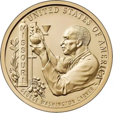 2024-D American Innovation Dollar. Missouri. George Washington Carver. UNC BU.