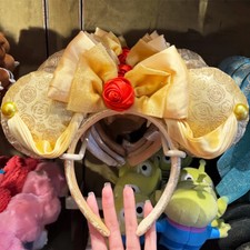 Disney Resort Belle Beauty  the Beast Minnie Ears Bow Princess Headband US