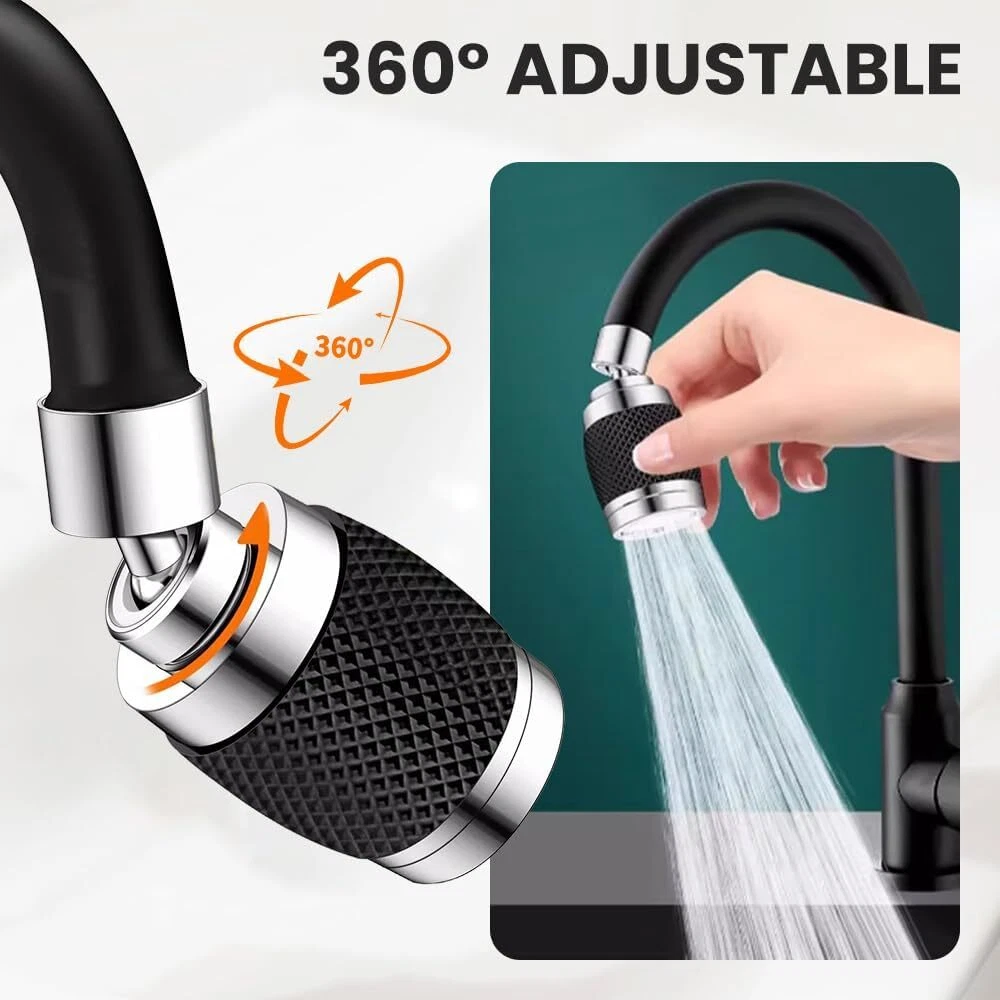 360 Grad schwenkbarer spritzwassergeschützter Wasserhahn Belüfter - 第 5 张/共 9 张