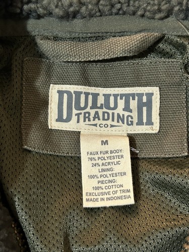 Duluth Trading Co Jacket Men Size M Berber Fleece FauxCamouflage Zipper Pockets - Picture 6 of 12