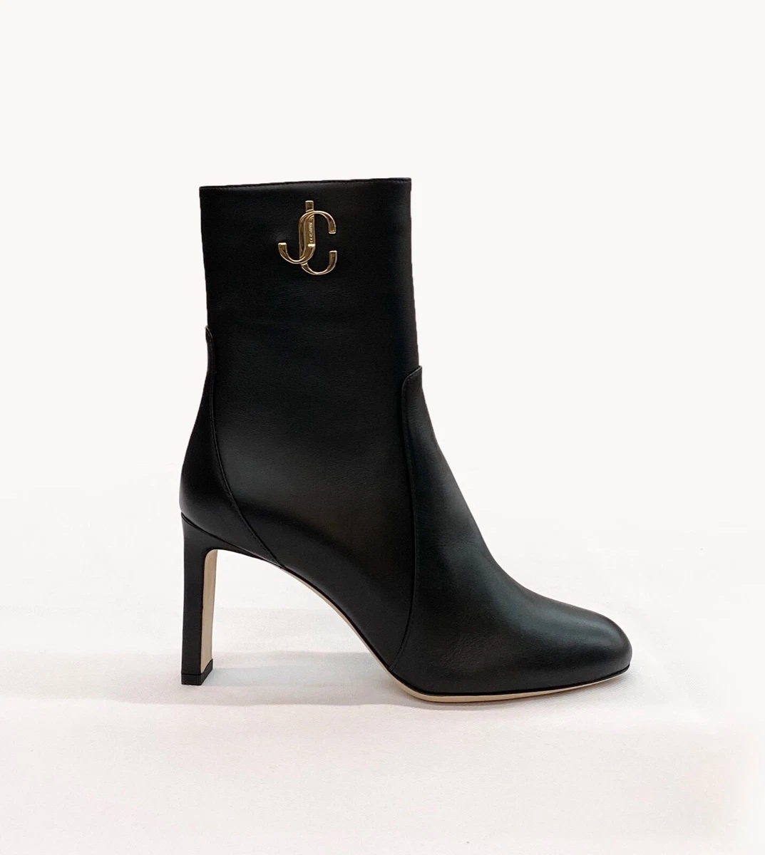 NWOB Jimmy Choo JC Ankle Boot 85 Black Calf Leather size 37 RETAIL 1195