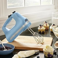new in box BLUE VELVET KitchenAid Ultra Power 5-Speed Hand Mixer KHM512VB