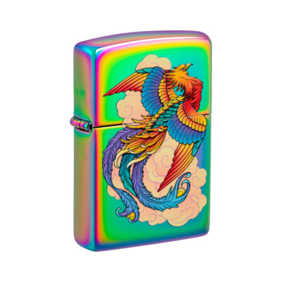 Zippo Benzin-Feuerzeug rainbow Phoenix Design 60006539, unbefüllt