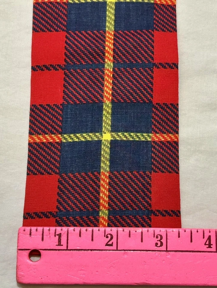 Corbata de sarga roja de extremo cuadrado de los años 60 corbata de cuello de gallo vintage para Braunstein's EC Foto 4 de 4