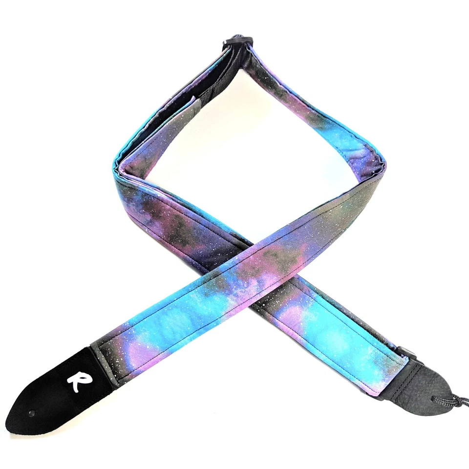 Correa de guitarra Nebula Galaxy - Espacio - Ciencia ficción - Púrpura azul negro espacio Foto 3 de 4