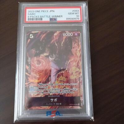PSA 10 Sabo Promo OP04-083 One Piece Card 8 Packs Battle PSA 10 Sabo Promo OP04-083 One Piece Card 8 Packs Battle