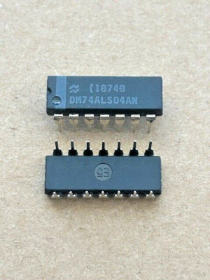 10 Stück Integrierte Schaltung - DM74ALS04AN - NSC - DIP14 - Vintage
