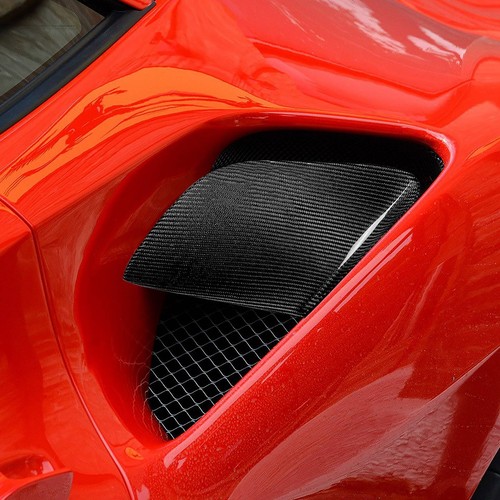 2Pcs Carbon Fiber Side Vents Air Ducts For 2015-2019 Ferrari 488 GTB N Type - Picture 5 of 8