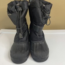 Dream Pairs Unisex Kids Snow boots Janice Waterproof Sherpa Lined Black Size 2