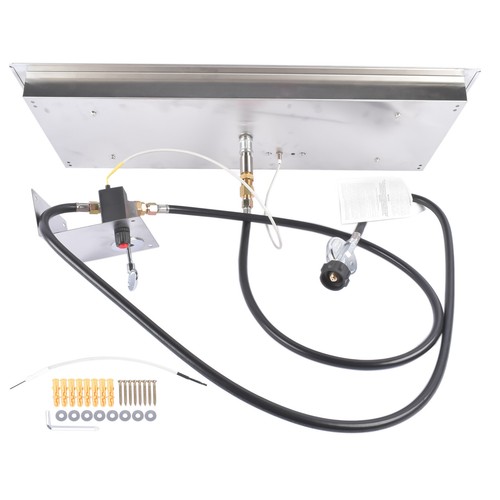 H-Shape Burner with Tray & Spark Ignition Stainless Steel Drop-in Fire Pit Kit - Picture 17 of 51