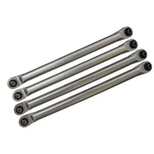 GPM Alum Front Upper & Lower Chassis Links Parts Tree Silver : Axial 1/10 RBX10