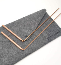 99.9 Copper Dowsing Rod- 2PCS Divining Rods with Bag - Detect Gold, Water, Ghos