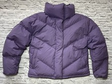 Wilfred Coat Womens Purple The Cloud Puff Goose Down Puffer Jacket Chevron S
