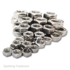 A2 Stainless Steel Hexagon Full Nuts To Fit Metric Standard Pitch Screws & Bolts