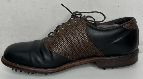 Rare Vintage Footjoy Classics Dry Mens Golf Shoes BLK/BRN Size 8 Style 51178 - Picture 6 of 12