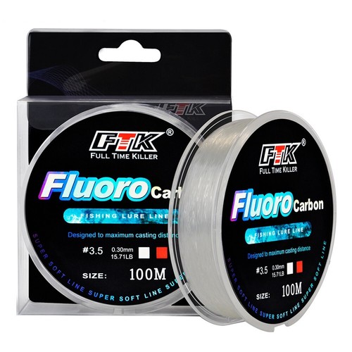 Línea de pesca de fluorocarbono 100M de alta calidad línea suave líder fuerte y suave - Imagen 10 de 27