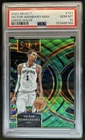 2023-24 Select Victor Wembanyama Green Wave Prizm RC Premier Level #/50 PSA 10