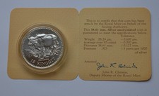 1976 Malaysia 15 Ringgit Silver Proof  Bull Gaur WWF Coin Certificate