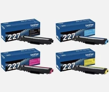 GENUINE Brother TN227 HIGH YIELD Laser Toner 4 Pack: Black Cyan Magenta Yellow 