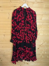 And/or Viscose Floral Button Tiered Lagenlook Oversized Maxi Dress Medium Large