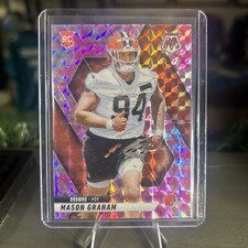 2025 Panini Mosaic Football Mason Graham No. 311 Pink Camo Mosaic Rookie Card
