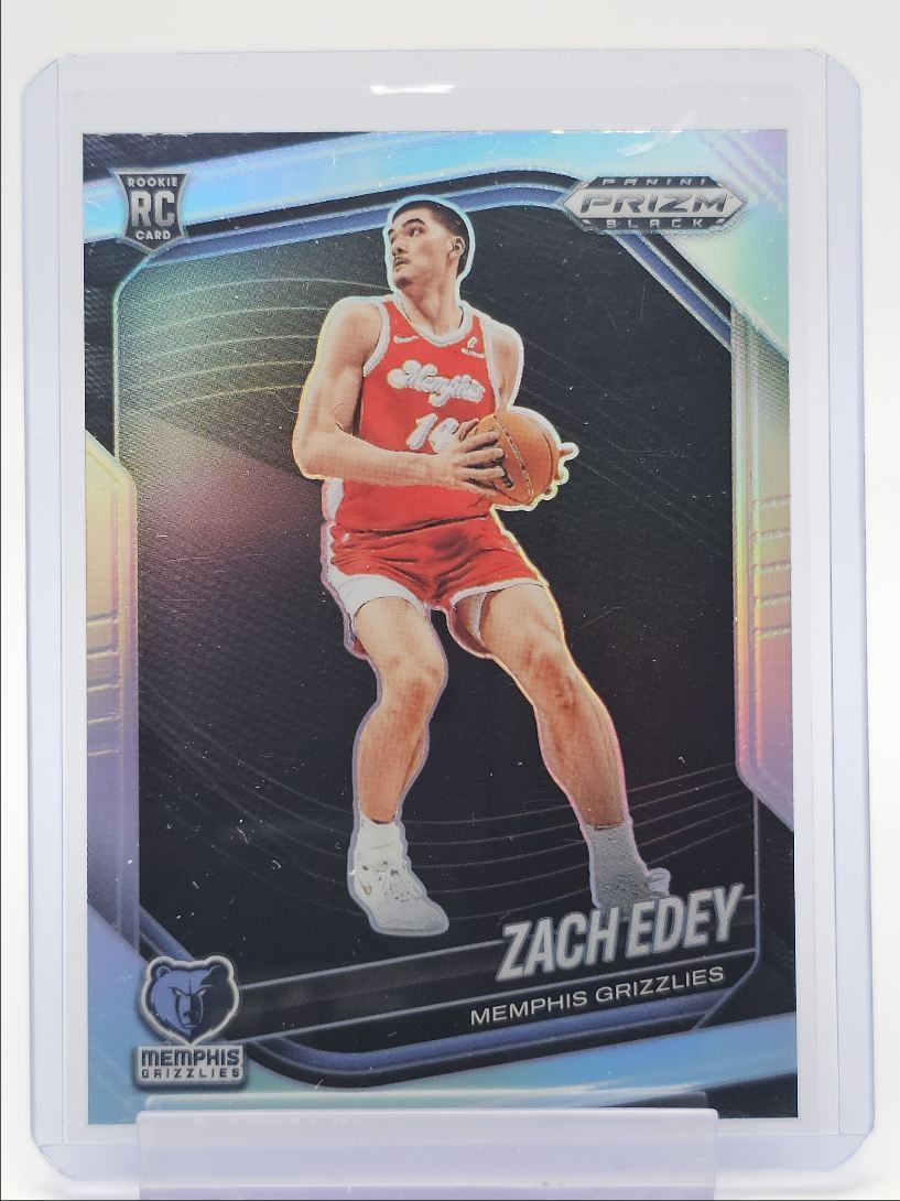 ZACH EDEY 2024-25 PANINI PRIZM BLACK ROOKIE SILVER GRIZZLIES #64 RC Q3901