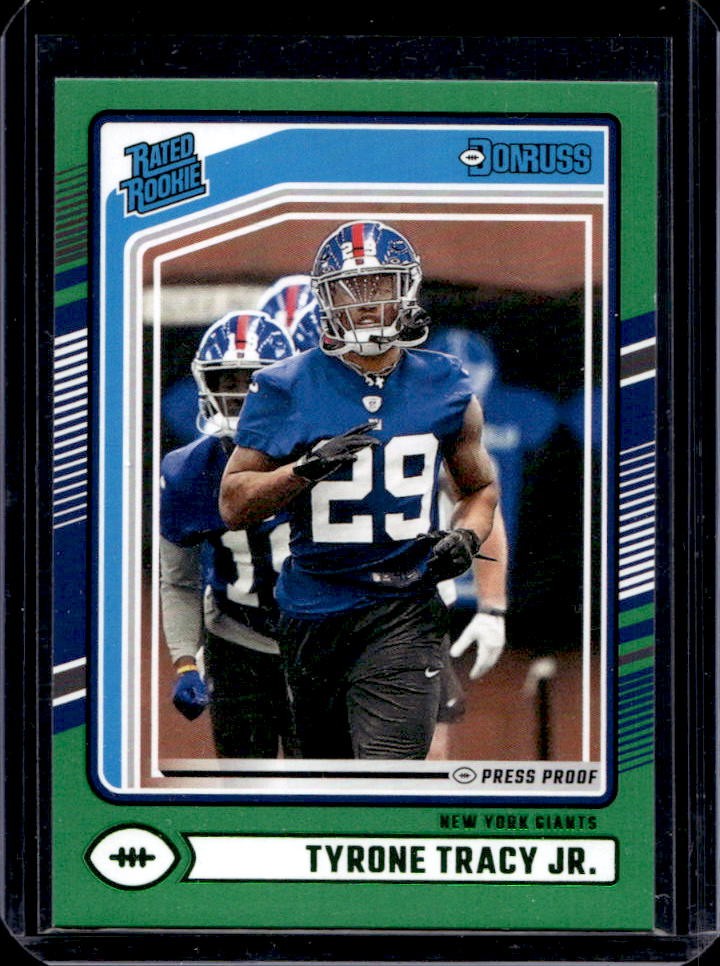 2024 Donruss Tyrone Tracy Jr. Press Proof Green Rated Rookie #364