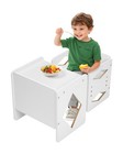 Uimoso Weaning Table and Chair Set Montessori Kids Activity Table & Chair White