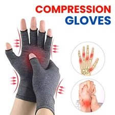 1 Pair Arthritis Gloves Compression Hand Wrist Support Brace Pain Relief Therapy