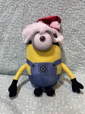 Despicable Me Minion Plush Christmas Santa Hat One-Eyed Stuart Stuffed Toy