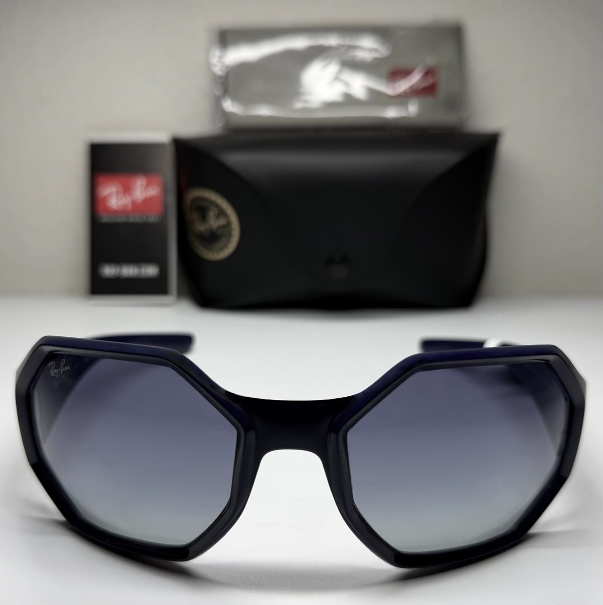 RAY-BAN RB4337 61974L POLISHED BLUE GRADIENT BLUE OCTAGON  display picture 1