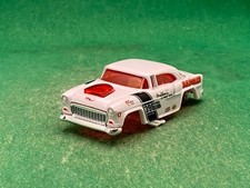 ORIGINAL AUTO WORLD X-TRACTION '55 CHEVY BODY, BADMAN WHITE/BLACK, NEW UNUSED