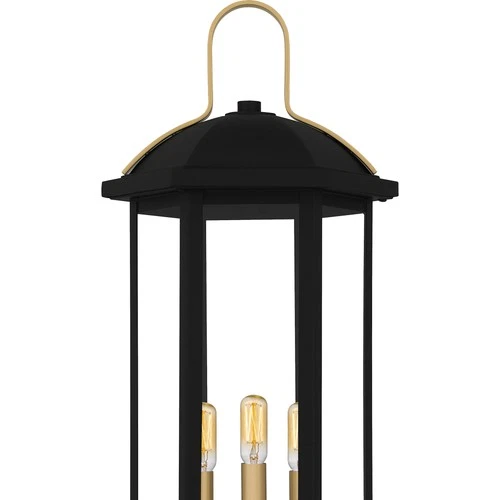 Quoizel CFD9010 Crestfield 3 Light 28" Tall Post Light - Black - Picture 4 of 7