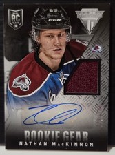 2013-14 Anthology Titanium Rookie Gear Nathan MacKinnon RC Auto Jersey #79/100