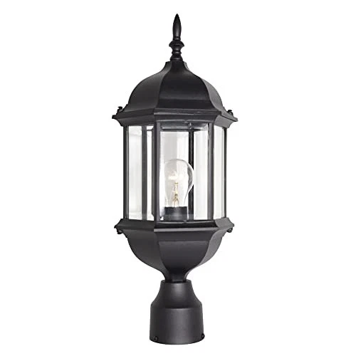  2976-BK Devonshire Outdoors, 20 inch, Black 20in H Post Lantern - Picture 2 of 7