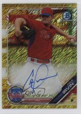 2019 Bowman Chrome Prospects HTA Gold Shimmer Refractor /50 Cole Irvin Auto 0p8x