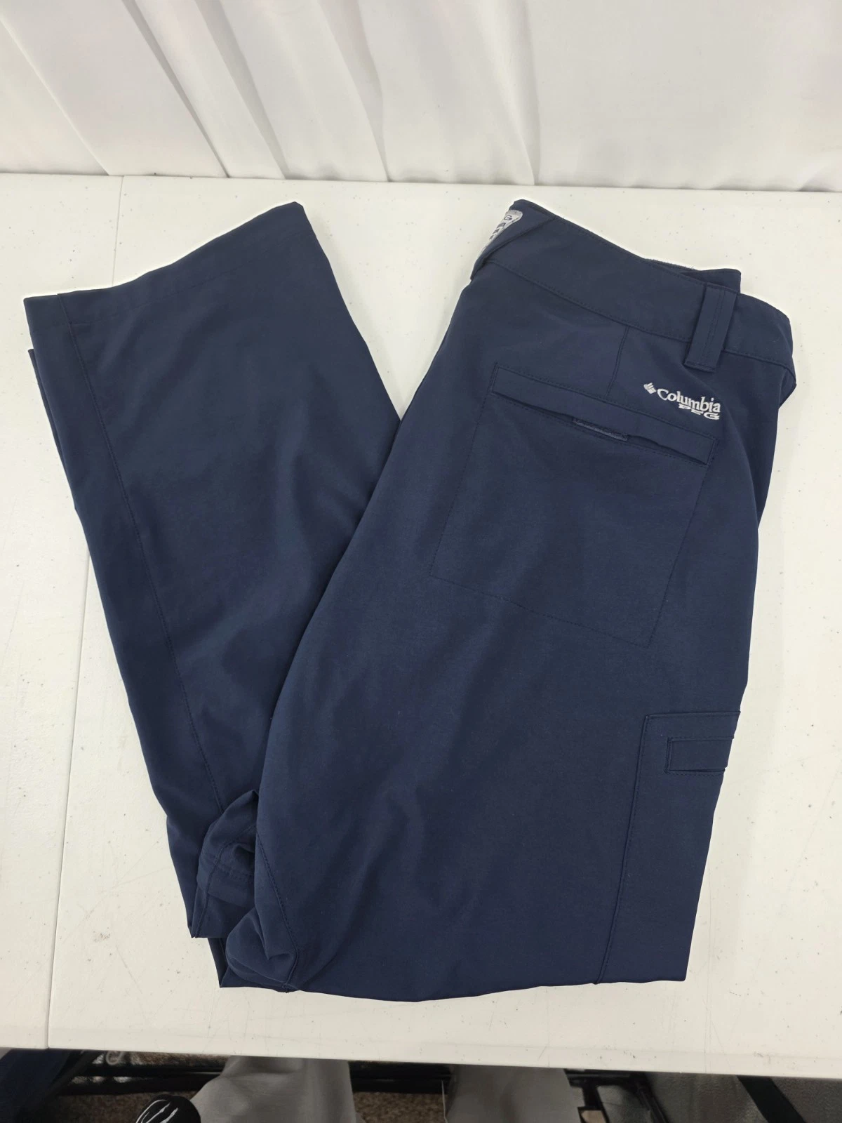Columbia PFG Convertible Pants Hiking Fishing Cargo Utility XM9395 Blue 34x30