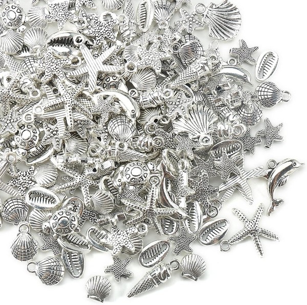 Charms Ozean Thema Seestern SchildkröTe Fisch Muschel AnhäNger 200G-image