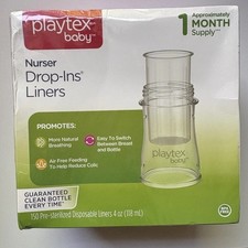 150 Playtex Baby Nurser Drop-Ins LINERS 4oz NEW AND SEALED 