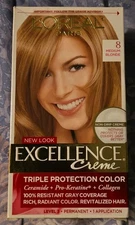 L'Oreal Paris Excellence Creme Permanent Triple Care Color, 8 Medium Blonde 1 PK