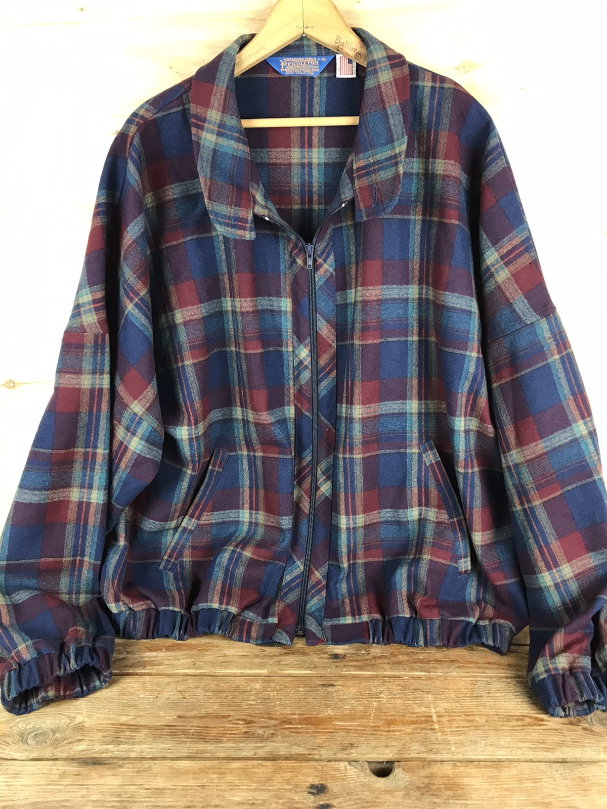 VTG 60s Pendleton Jacket XL Men Wool Bomber Coat Rick… - Gem