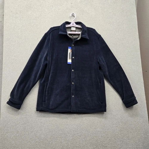 Copper & Oak Supply Co. Men Jacket L Blue Activewear Snap Button Logo NWT - product listing photo