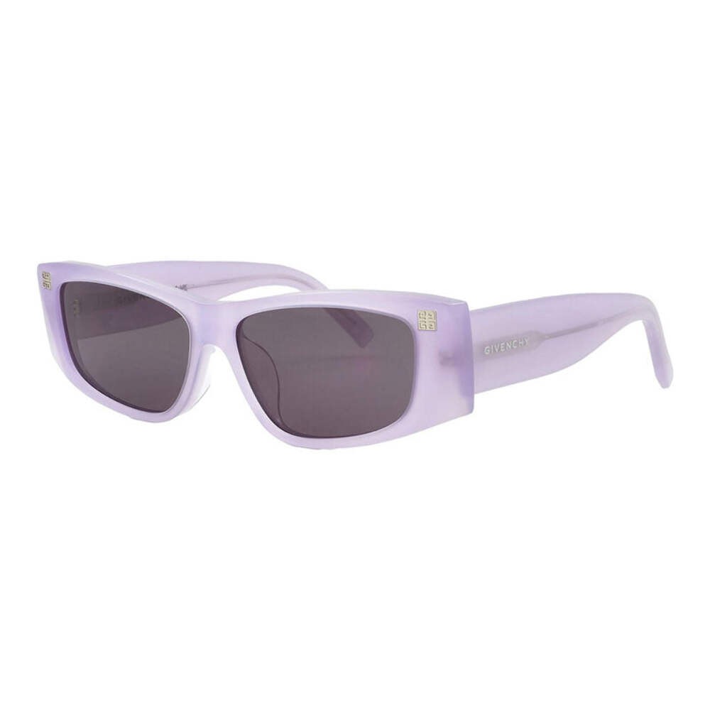 Givenchy Sunglasses Rectangle Full Rim, Shiny Lilac Frame and Dark Grey Lens GV4