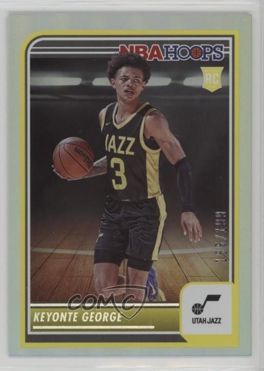 2023-24 Panini NBA Hoops Rookies Silver 185/199 Keyonte George #271 6fs