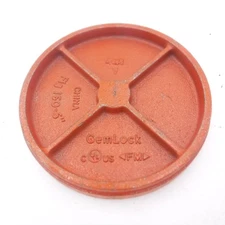 6" Gemlock Standard Ductile Iron Grooved End Cap Fig. 150 Orange