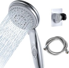 High Pressure RV Shower Head w/Hose - 5-Spray RV Shower Head Kit Replacement w/O