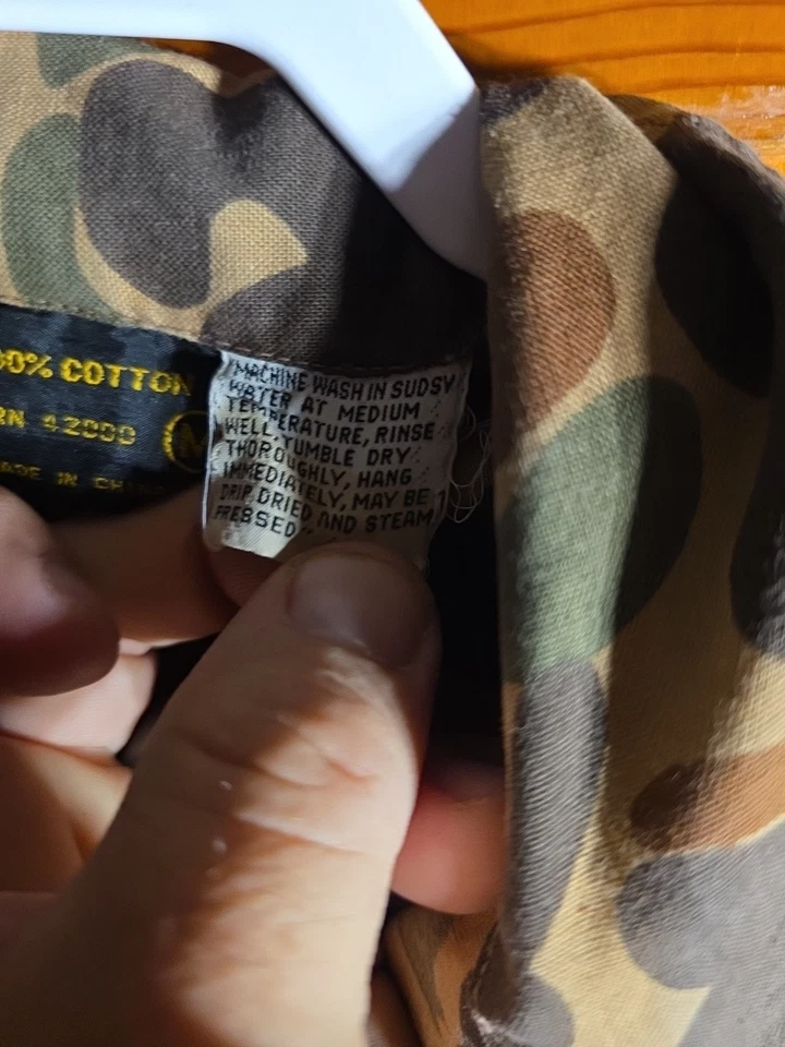 Pantalones y Camisa de Caza Camuflados Vintage Años 70 Marca Kmart Camuflaje Talla Mediana M Foto 4 de 4