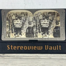 Up Broadway and Fifth Avenue Stereoview Keystone No. 13772 1900